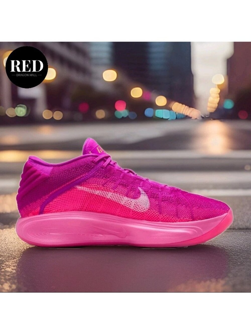 Nike G.T. Hustle 3 Hyper Pink White Vivid Grape Shoes HV2000-601 - Women's 11 - Picture 7 of 10